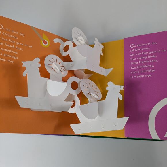 The 12 Days of Christmas : A Pop-Up Celebration 1996 Papercraft Tradition Story - Picture 5 of 12